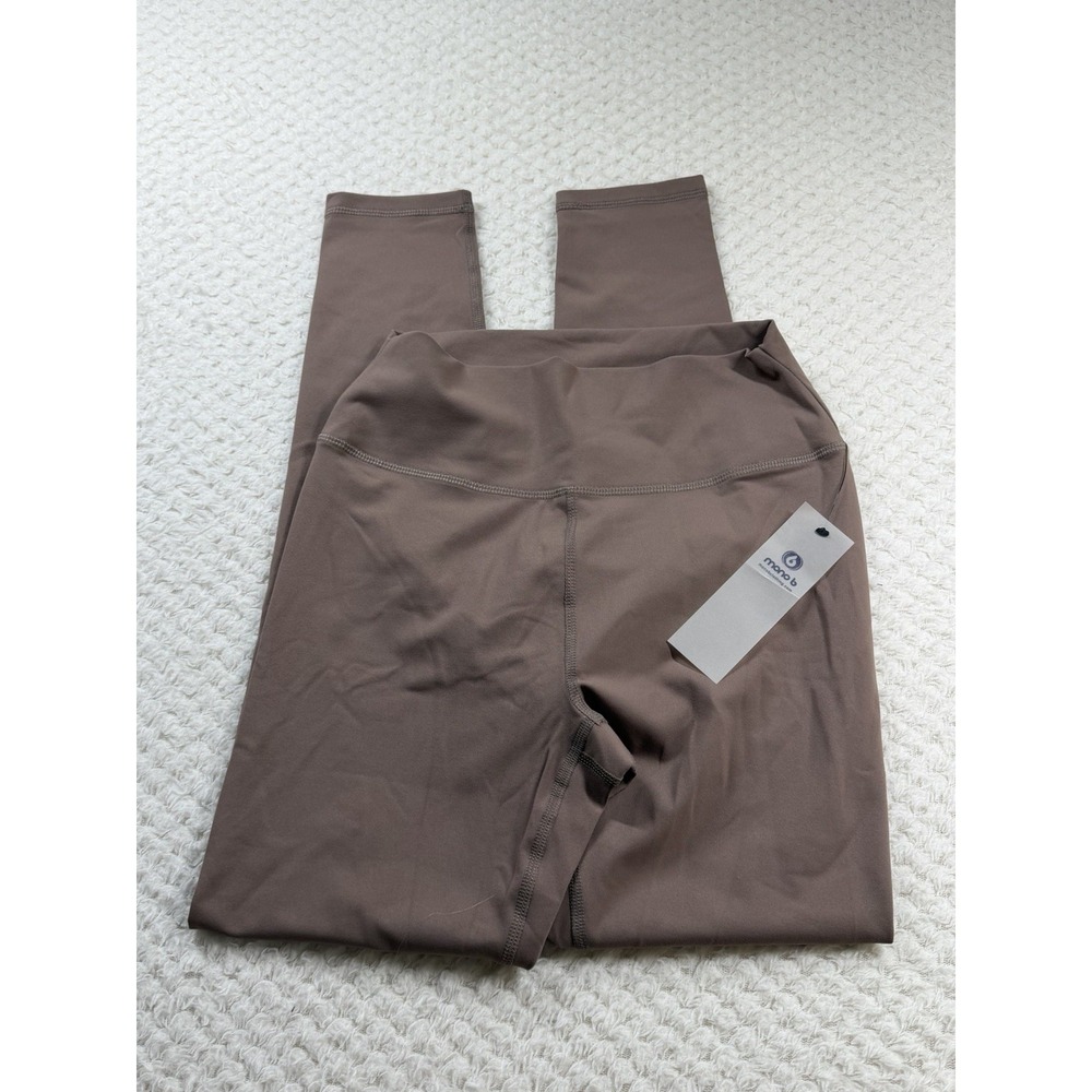 NWT Mono B Leggings Womens Med Taupe/Brown Soft Girl Minimal